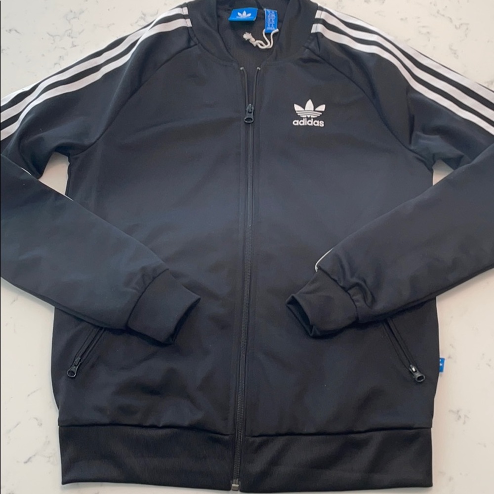 Adidas black zip up jacket